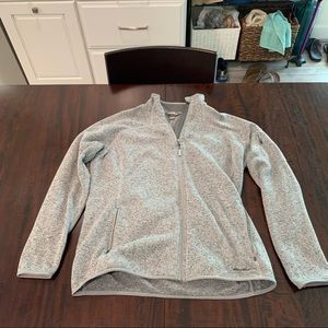 EUC Eddie Bauer Grey Zip Up Sweater Jacket